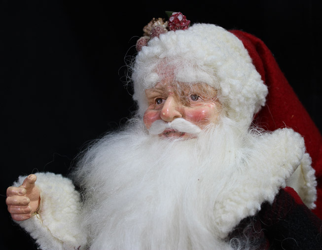 452c - Santa riding a white goat