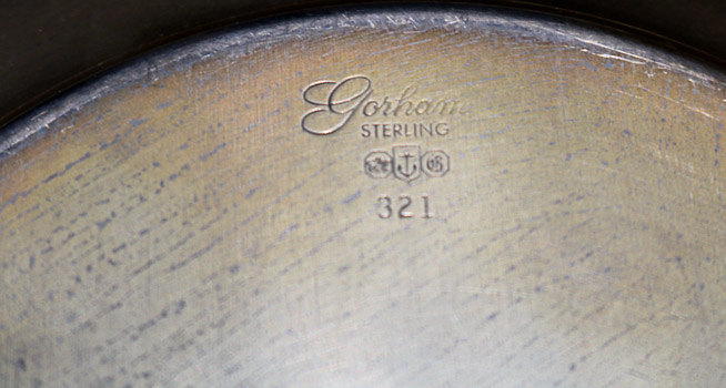 111c - 2 small sterling silver trays, 9 in. Dia.