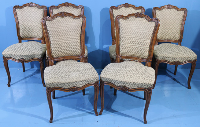 009a - Set of 6 French provincial dinning chairs