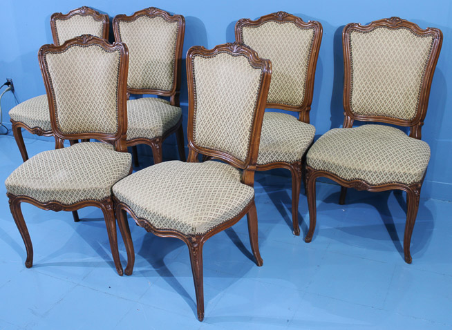 009b - Set of 6 French provincial dinning chairs
