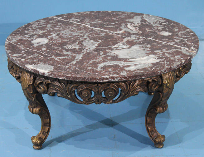 249a - French Louis XV style marble top coffee table