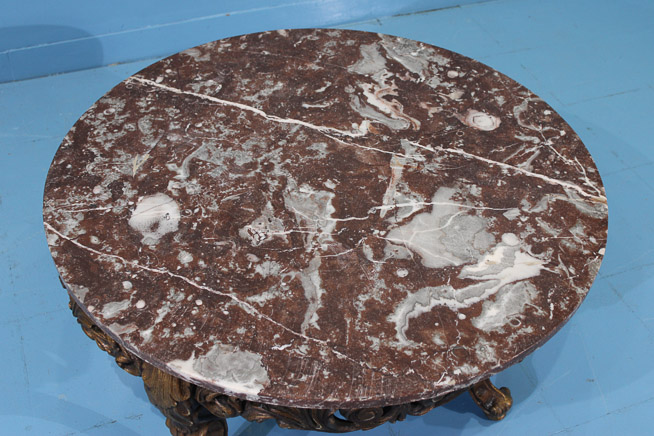249d - French Louis XV style marble top coffee table