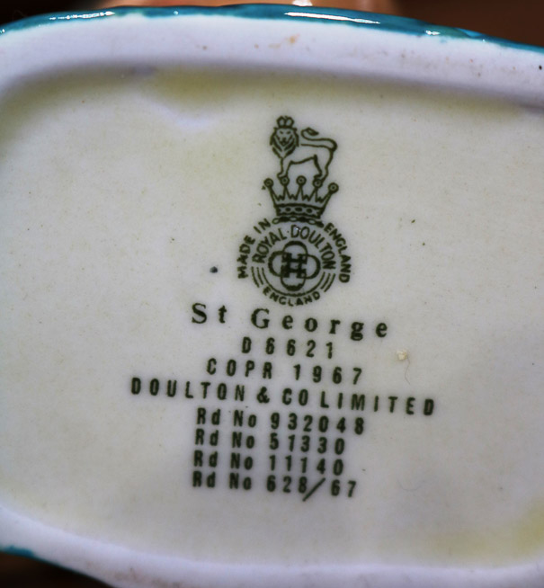 129f - 4 Royal Doulton Toby mugs, 4 in. T.-11