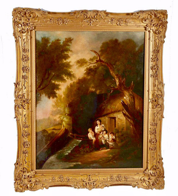080a - Large and Beautiful 19th Century Oil on Canvas