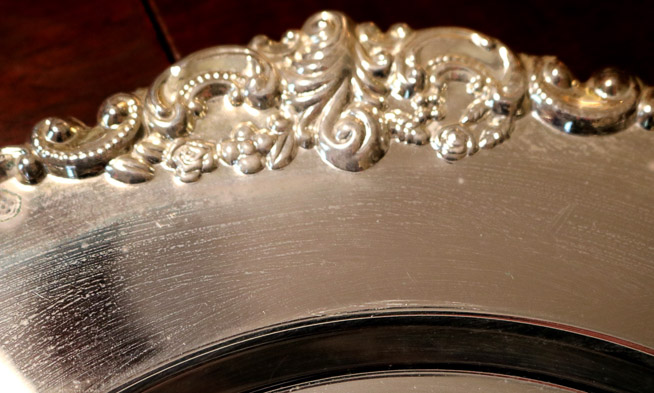 205d - 8 piece decorated silver-plate underplates