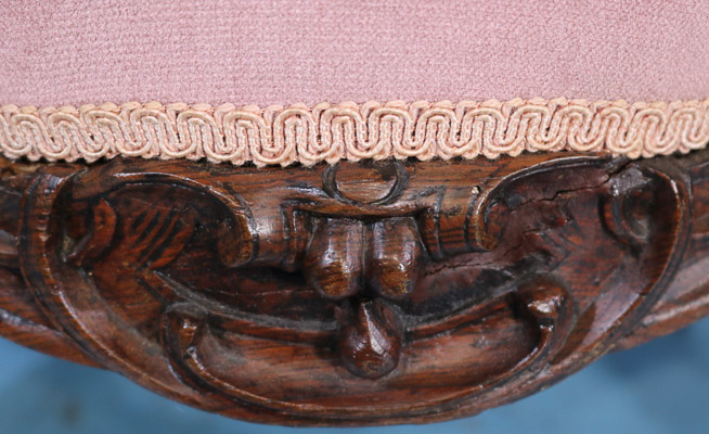 139c - Rosewood rococo arm parlor chair-13