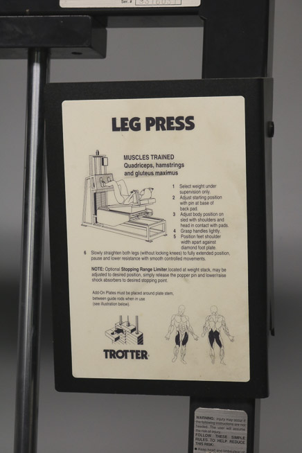 277c - Trotter Leg Press from Dwight's Private Gym