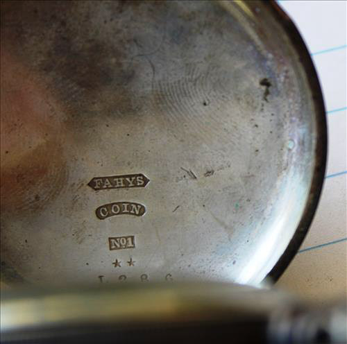 578d - Coin silver pocket watch engraved Kit Carson Jr.
